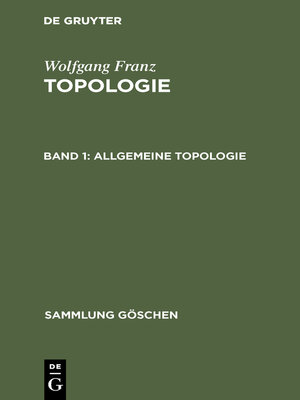 cover image of Allgemeine Topologie